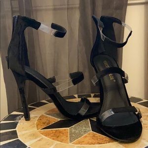 Black strappy heels